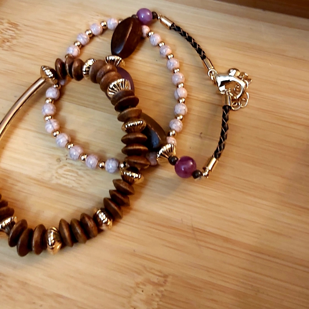 Stunning Boho Stretch Bracelet Stack - image 5